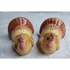 New No Box Turkey Salt Pepper Shakers Set Of 2 Thanksgiving